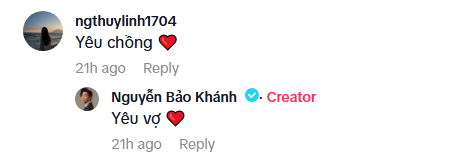 Cả hai gọi nhau bằng danh xưng 'vợ', 'chồng' đầy tình cảm. (Ảnh chụp màn hình)