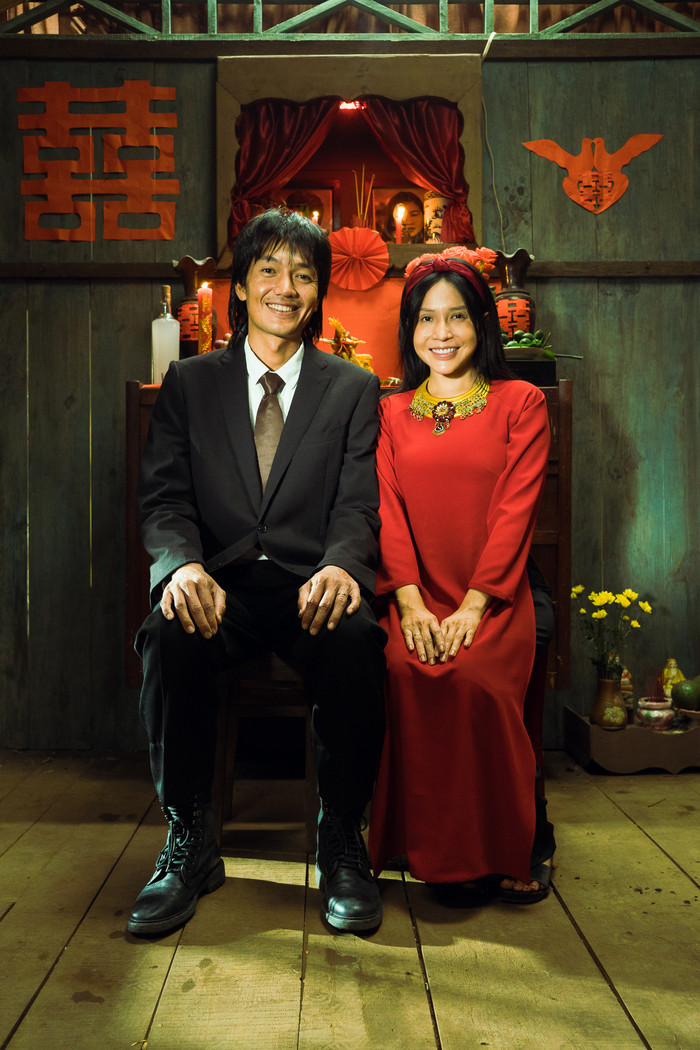 Ảnh cưới của Khả Như và Quang Tuấn trong Quỷ Nhập Tràng