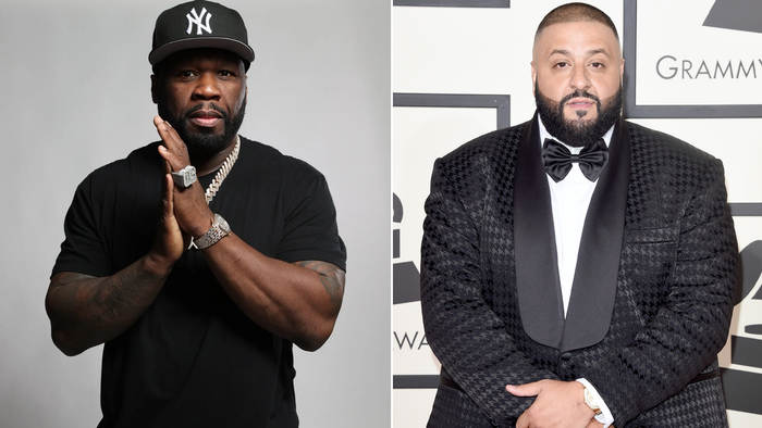 50 Cent (trái) và DJ Khaled.