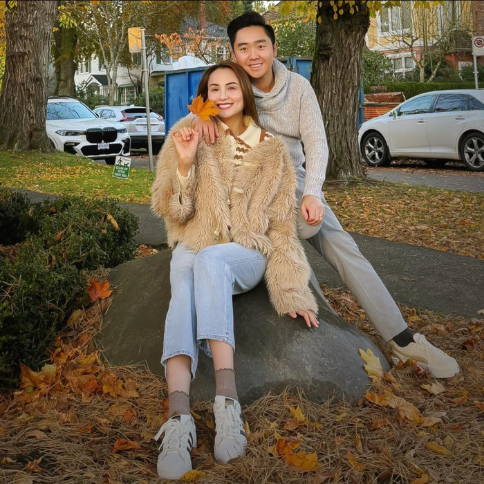 Hoa hậu Diễm Hương kết hôn và qua Canada định cư được 1 năm. (Ảnh FBNV)