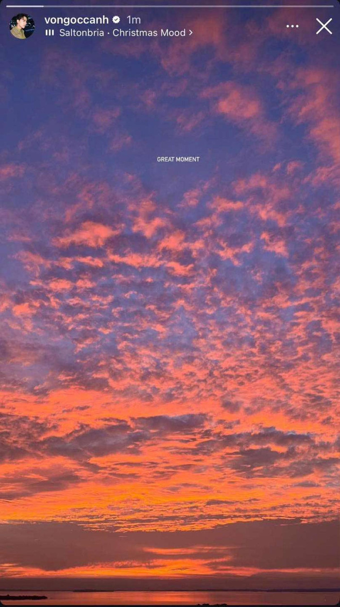 Võ Cảnh - Thúy Ngân vướng tin cùng ngắm hoàng hôn. (Ảnh IGNV)