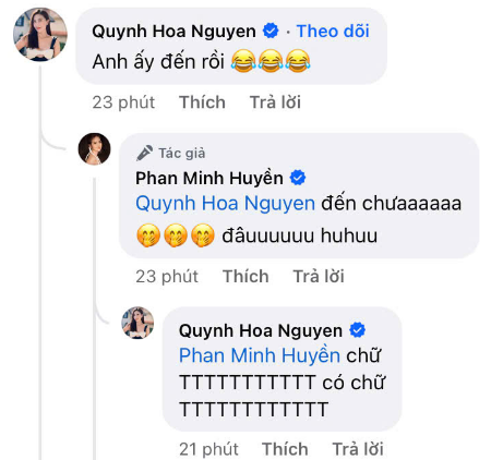 BTV Quỳnh Hoa ẩn ý Huyền Lizzie đã tìm thấy bờ vai chia sẻ. (Ảnh chụp màn hình)