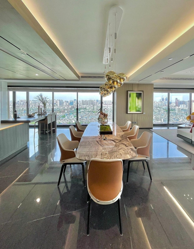 Không gian sống sang xịn mịn trong căn hộ cao cấp của Triệu Lộ Tư.