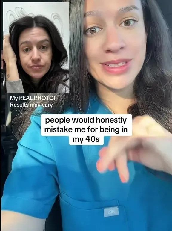 Nữ TikToker chia sẻ về việc làm chậm quá trình lão hóa.