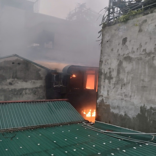 Hiện trường vụ cháy. Ảnh: Công an TP Hà Nội