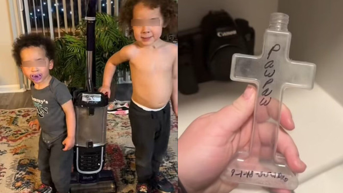 Để 2 con nhỏ tự đi vệ sinh, người mẹ sửng sốt trước cảnh tượng sau khi quay lại Ảnh 1