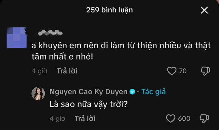 Hoa hậu Kỳ Duyên thẳng thắn đáp trả những bình luận 'kém duyên'. (Ảnh: Chụp màn hình)