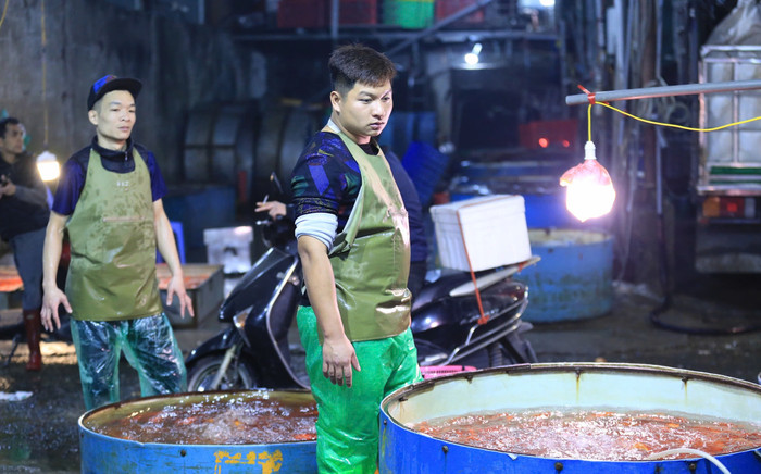 Nhộn nhịp ở khu chợ cá lớn nhất Hà Nội trước ngày ông Công ông Táo Ảnh 2
