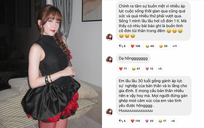 Showbiz 24h: Thiều Bảo Trâm phủ nhận chuyện buồn bã vì mối tình đã qua. Ảnh: ISNV