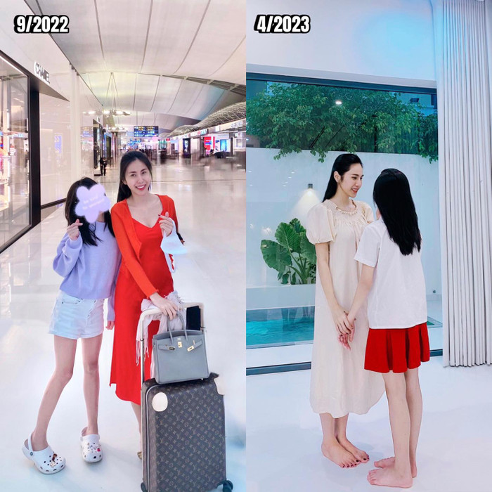 Hình ảnh Bánh Gạo sở hữu chiều cao nổi bật, cao gần bằng với mẹ dù mới chỉ 10 tuổi. (Ảnh: FBNV)