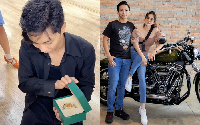 Khánh Thi liên tục tặng chồng nhiều món quà có giá trị đắt đỏ. (Ảnh: FBNV)