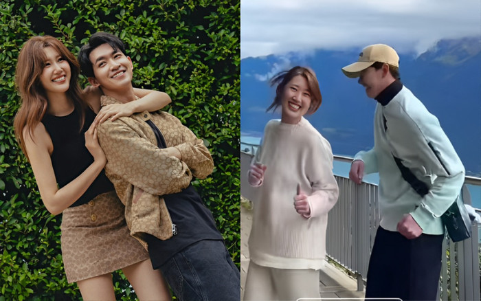 Thuý Ngân ôm chặt tình tin đồn khiến fan phấn khích. (Ảnh FBNV)