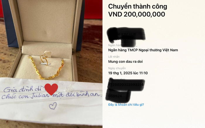 Nhật Kim Anh hạnh phúc khoe từng món quà nhận được sau khi sinh con gái. Ảnh: FBNV