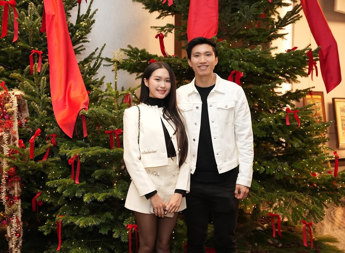 Chuyện tình ngọt ngào của Doãn Hải My và Đoàn Văn Hậu được công chúng dành nhiều lời ngợi khen. Ảnh: FBNV