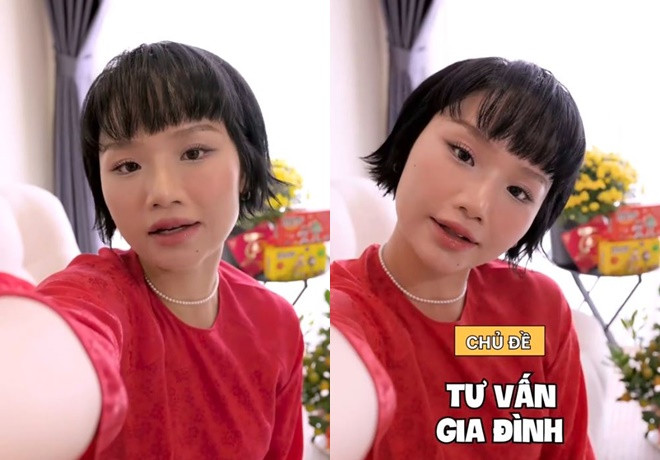 Miu Lê đáp lời khi được hỏi 'mãi chưa thấy dắt người yêu về ra mắt'. (Ảnh TTNV)