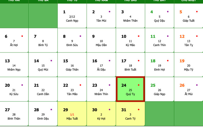 Xem lịch âm hôm nay ngày 25/1/2025: Tra cứu nhanh ngày tốt xấu và giờ hoàng đạo chuẩn xác nhất Ảnh 2