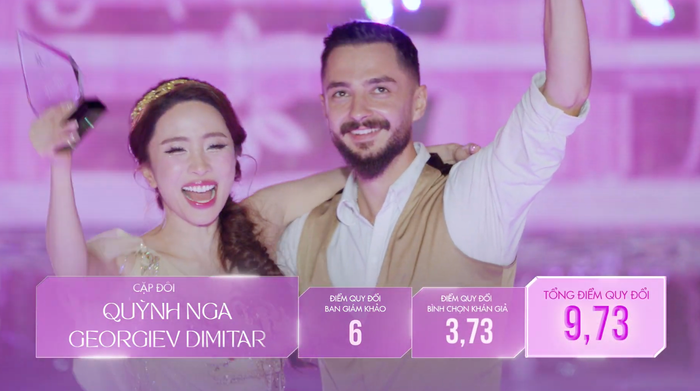 Quỳnh Nga và Georgiev giành ngôi vị Quán quân với tổng điểm là 9,73