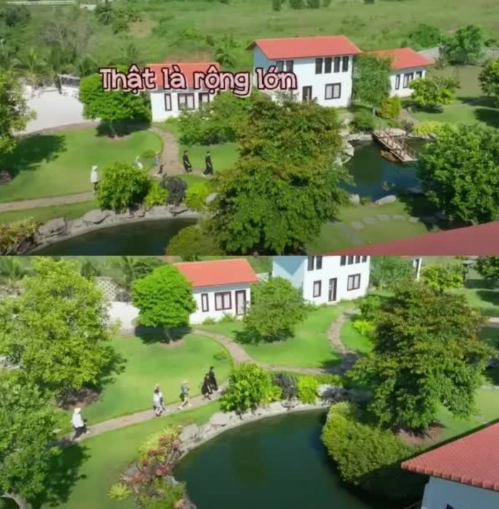 Toàn cảnh căn biệt thự nhà vườn trị giá 70 tỷ đồng của Trường Giang và Nhã Phương. (Ảnh: FBNV)