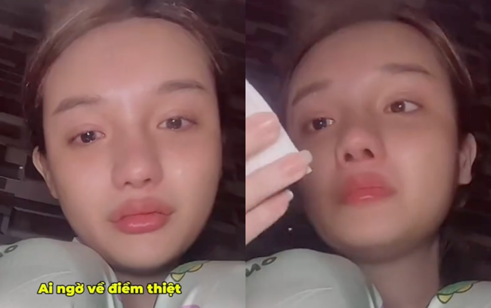 Phương Anh tiết lộ bản thân bị em trai 'tác động vật lý' vì nhắc đến chuyện học hành của người này trên sóng livestream. (Ảnh: Chụp màn hình TikTok gockhuatshowbiz)