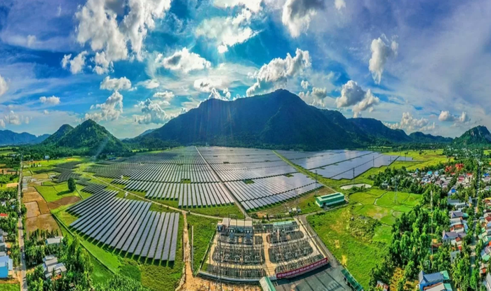 Nhà máy điện mặt trời An Hảo (tỉnh Sóc Trăng). (Nguồn: Nhiếp ảnh đời sống)