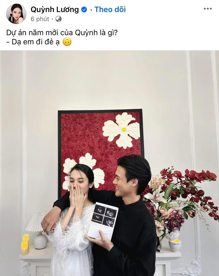 Quỳnh Lương thông báo có em bé với bạn trai thiếu gia