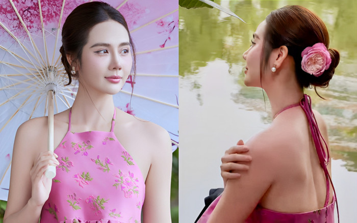 Clip Huyền Lizzie diện yếm hở lưng khoe vẻ đẹp căng tràn Ảnh 2