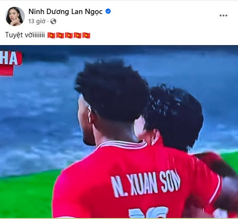 Lan Ngọc công khai bày tỏ sự yêu thích dành cho cầu thủ Nguyễn Xuân Son.