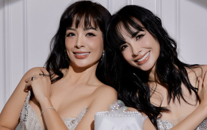 Chị em sinh đôi Thúy Hằng - Thúy Hạnh đọ dáng nóng bỏng đón tuổi mới Ảnh 2