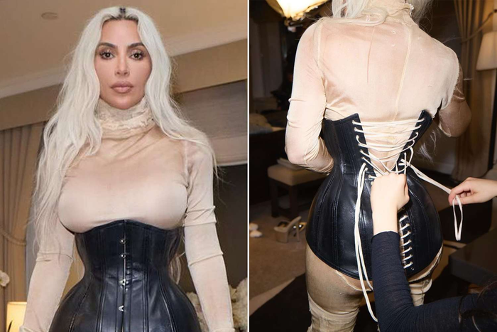  Kim Kardashian là một trong những ngôi sao hàng đầu lăng xê cách thay đổi hình thể bằng corset. 