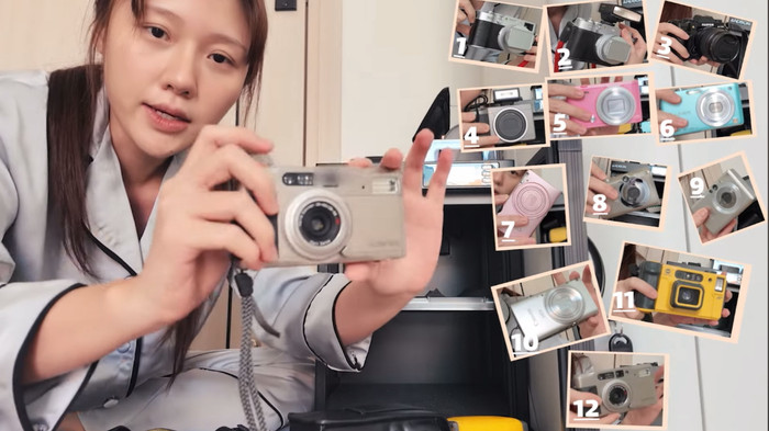 Em gái Trấn Thành sở hữu 12 chiếc máy ảnh để phục vụ mục đích chụp ảnh 'sống ảo'. (Ảnh: Chụp màn hình Youtube Huỳnh Uyển Ân)