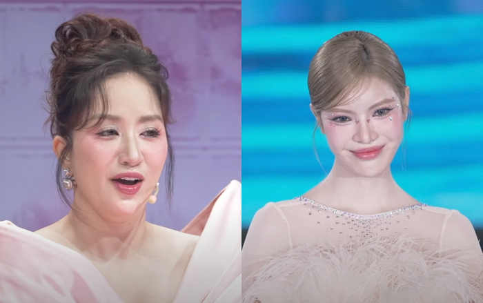 Tường San đẹp phát sang trong đêm thi khiến Khánh Thi phải trầm trồ. 