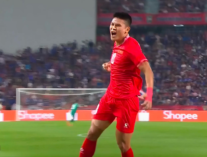 Tiền đạo Phạm Tuấn Hải đã ghi bàn mở tỷ số cho tuyển Việt Nam trước Thái Lan.