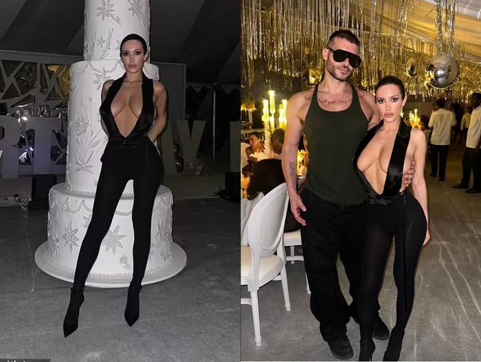 Nữ người mẫu Bianca Censori diện đồ hở bạo trong tiệc sinh nhật lần thứ 30.