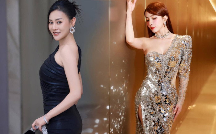 Quỳnh Nga được đánh giá là đối thủ của Phương Oanh trong 'trận chiến' khoe eo thon. (Ảnh: FBNV)