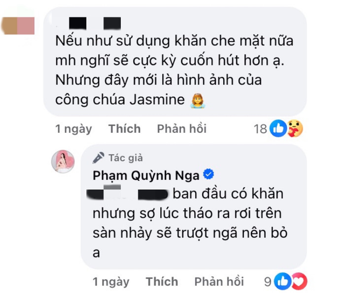 Quỳnh Nga khéo léo chia sẻ chuyện không dùng khăn che mặt khi thi đấu trong tập 7 Bước Nhảy Hoàn Vũ. Ảnh: Chụp màn hình