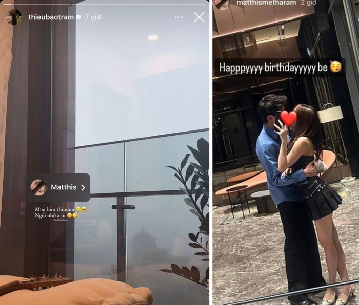 Thiều Bảo Trâm và Matthis từng có những phút giây hạnh phúc bên nhau. (Ảnh IGNV)