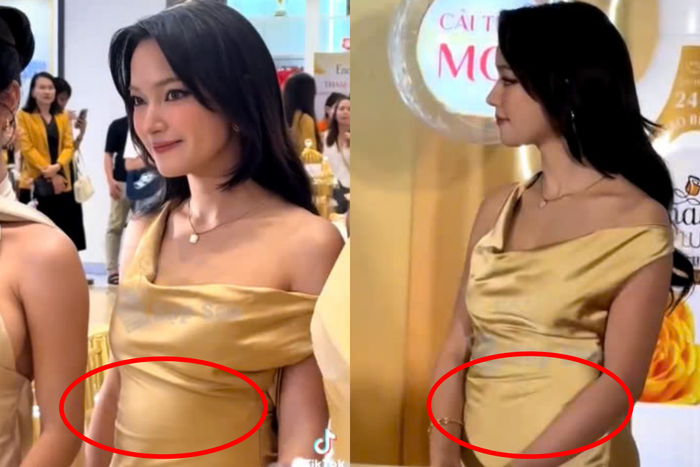 sChâu Bùi lộ vòng hai lùm lùm, vướng nghi vấn có tin vui với Binz. (Ảnh: Chụp màn hình TikTok Sạp Sao)