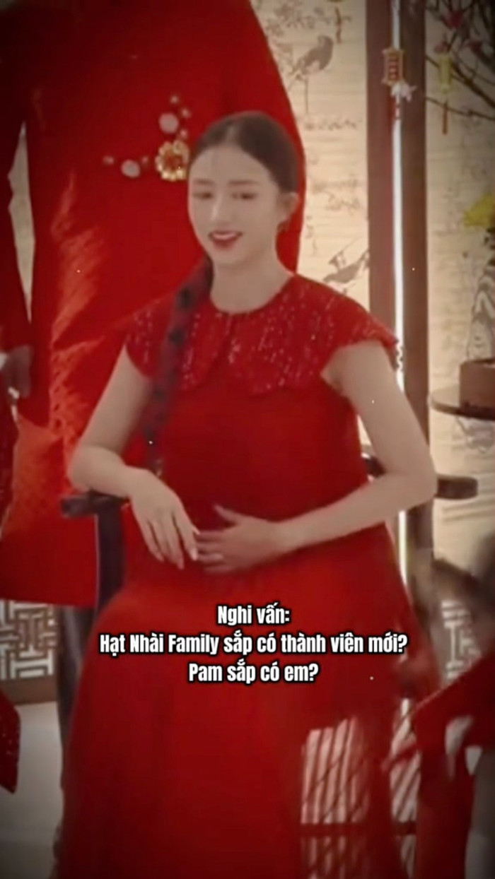 Nữ diễn viên Salim gây chú ý khi giữ tay ở bụng trong lúc chụp ảnh. Ảnh: Sưu tầm