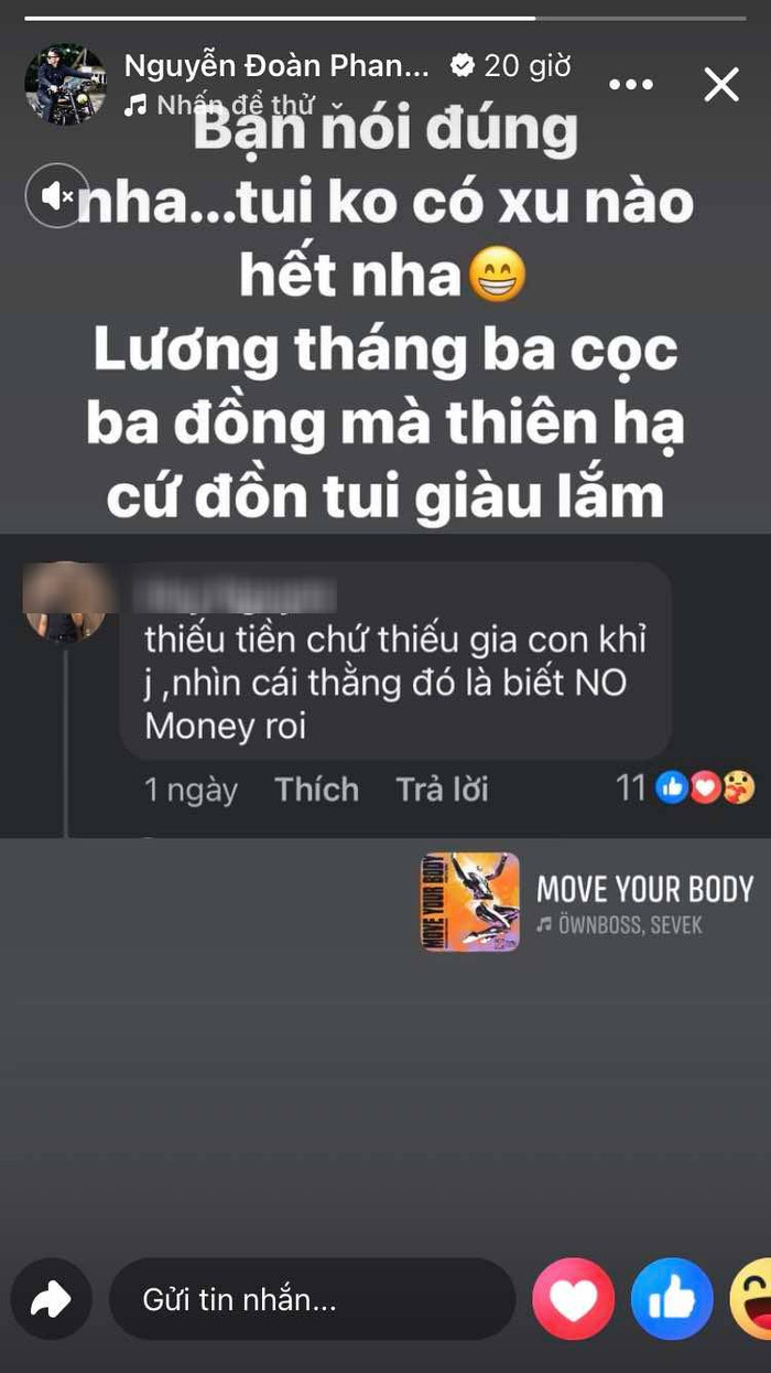 Phan Hiển nói về tình hình kinh tế hiện tại. (Ảnh FBNV)