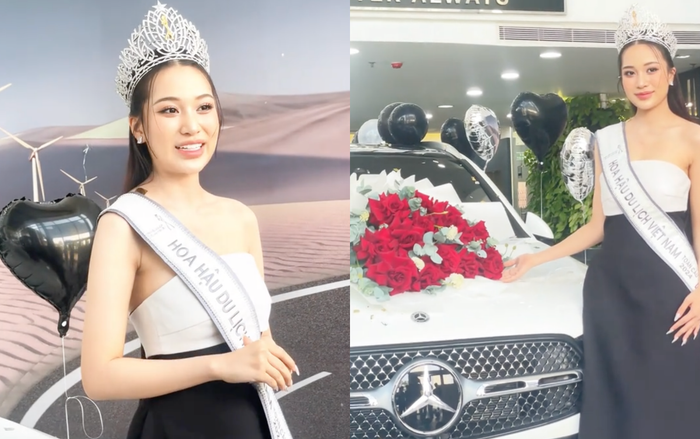 Hoa hậu Kỳ Duyên nhận xế hộp trị giá hàng tỷ đồng. (Ảnh: Chụp màn hình)