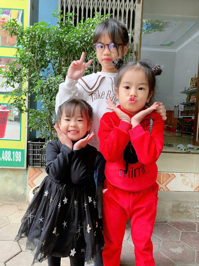 3 con gái của chị Kim Thoa. (Ảnh NVCC)