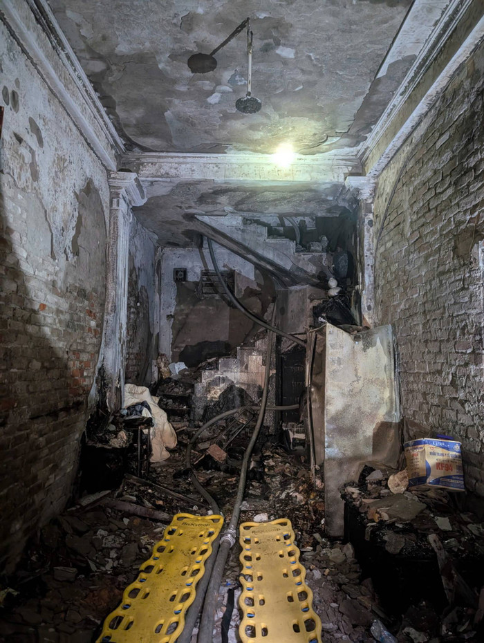 Hiện trường vụ cháy làm 5 người tử vong ở Hà Nội. Ảnh: Công an TP Hà Nội