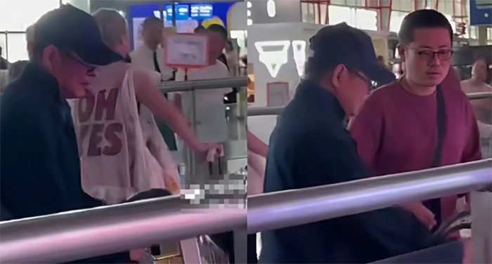 Hay cả khoảnh khắc một mình đẩy hành lý, di chuyển ở sân bay cũng khiến nhiều khán giả chạnh lòng, xót xa cho nam tài tử đình đám một thời. 