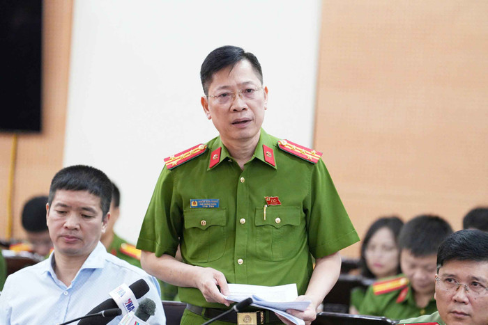 Đại tá Thành Kiên Trung, Phó trưởng Phòng Kinh tế - Công an TP Hà Nội. (Nguồn: Lao động)