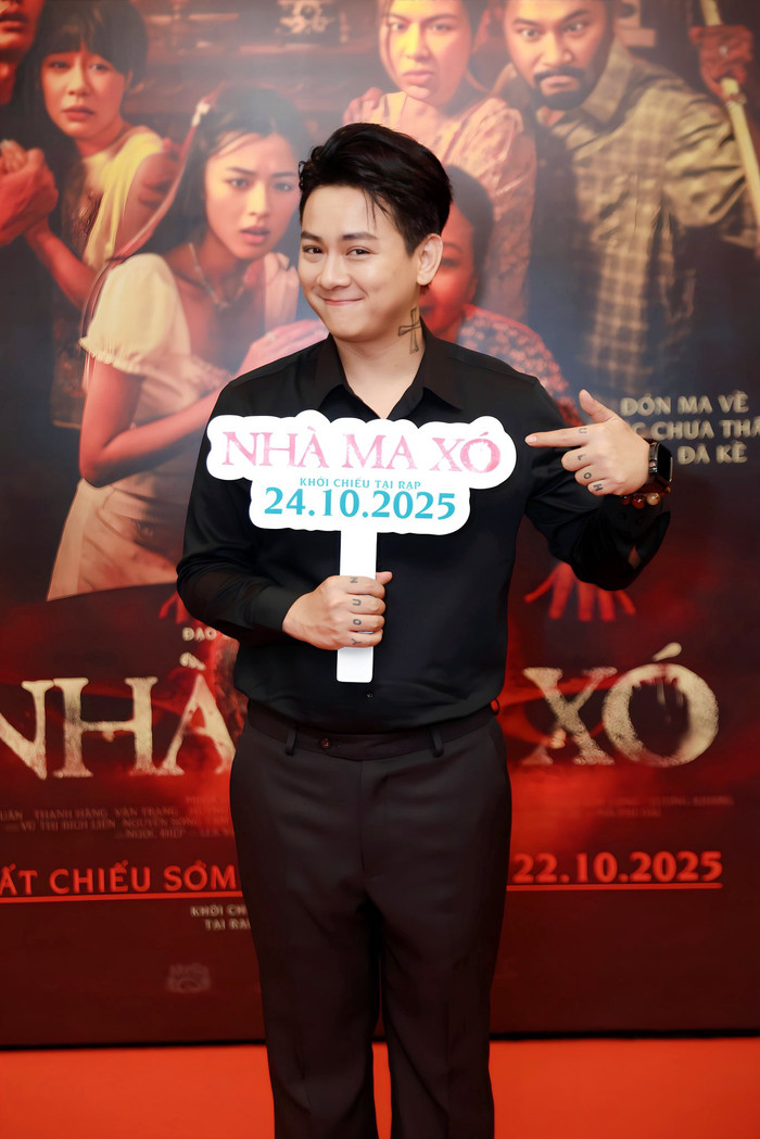 Hoài Lâm xuất hiện tại buổi showcase phim Nhà Ma Xó. (Ảnh: FBNV)