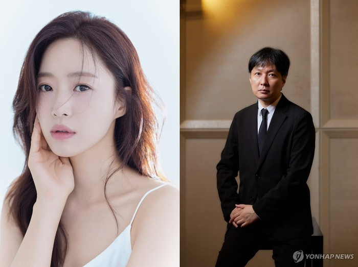 Nữ ca sĩ cùng chồng sắp cưới. (Ảnh: Yonhap News)