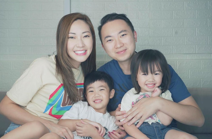 Thái Tuyết Anh và chồng con (Ảnh: Sohu).