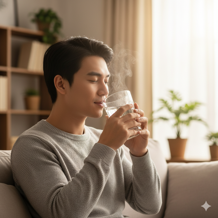 Thói quen uống nước ấm hoàn toàn có lợi cho sức khoẻ. Ảnh minh hoạ