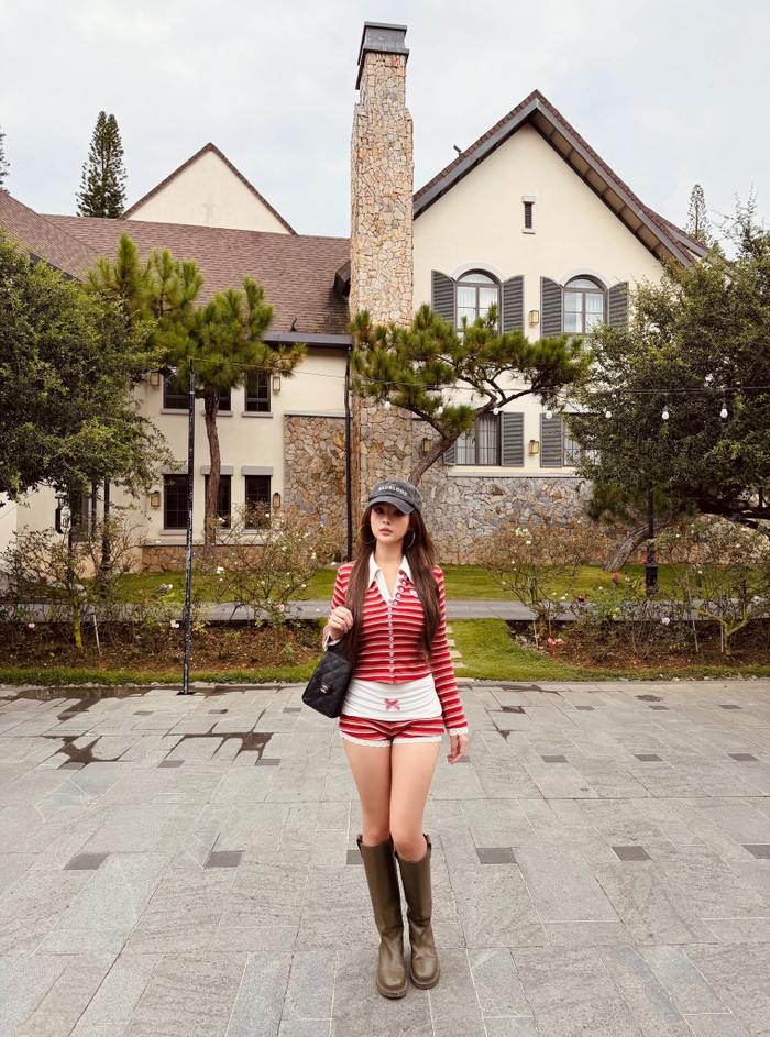 Huyền Baby sở hữu phong cách thời trang trẻ trung. Ảnh: FBNV