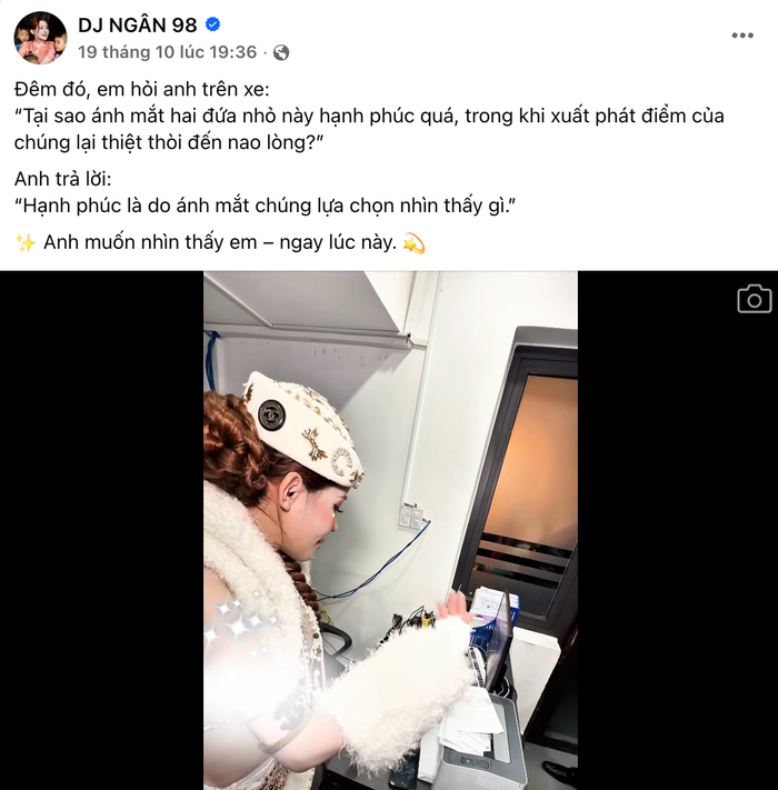 Lương Bằng Quang còn sử dụng những tài khoản mạng xã hội của Ngân 98 để liên tục đăng tải video, hình ảnh của cả hai. Ảnh chụp màn hình